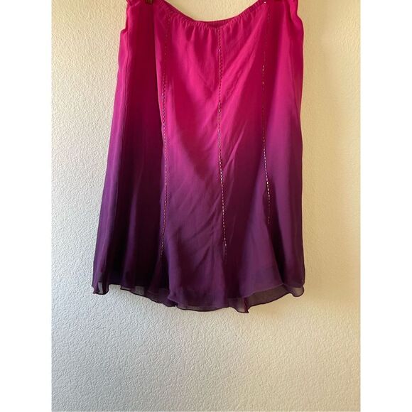NWOT lane Bryant 100% silk ombré beaded y2k skirt size‎ 14/16 - Picture 3 of 5